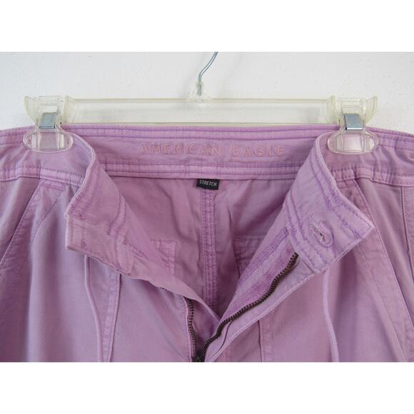 American Eagle Dreamy Drape Stretch Super High-Waisted Baggy Wide-Leg Cargo Pant - Picture 5 of 8